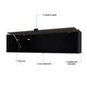 Ver imagem 6 de Armário Aéreo com Nicho e Porta Basculante 35x135x35cm Preto/_Terracota