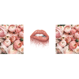 Tríptico - Quadros Decorativos Floral Rosa Grande:Preto - 4