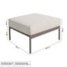 Conjunto Jardim e Varanda 1 Chaise 1 Sofá 1 Puff 1 Mesa Lateral Refúgio CabeCasa MadeiraOriginals - 5