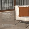 Conjunto Jardim e Varanda 1 Chaise 1 Sofá 1 Puff 1 Mesa Lateral Refúgio CabeCasa MadeiraOriginals - 6