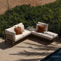 Conjunto Jardim e Varanda 1 Chaise 1 Sofá 1 Puff 1 Mesa Lateral 70cm Refúgio Cabecasa Madeiramadeira - 1