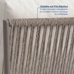 Conjunto Jardim e Varanda 1 Chaise 1 Sofá 1 Puff 1 Mesa Lateral 70cm Refúgio Cabecasa Madeiramadeira - 7