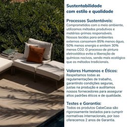 Conjunto Jardim e Varanda 1 Chaise 1 Sofá 1 Puff 1 Mesa Lateral 70cm Refúgio Cabecasa Madeiramadeira - 11