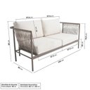 Ver imagem 4 de Conjunto Jardim 1 Sofá 1 Poltrona 1 Mesa Baixa 1 Mesa Centro Alta Refúgio CabeCasa MadeiraOriginals