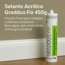 Ver imagem 2 de Selante Acrílico - Tb 450g Fixação de Rodapés Branco Graddus Fix