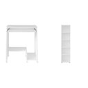 Ver imagem 2 de Conjunto 2 Peças com Escrivaninha para Computador Pixel e Estante para Livros com 5 Prateleiras Branco