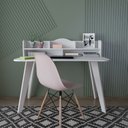 Ver imagem 3 de Conjunto 2 Peças com Escrivaninha 100% MDF 120cm e Estante para Livros com 10 Nichos Branco