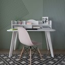 Ver imagem 3 de Kit 2 Peças com Escrivaninha 120cm e Estante para Livros com 10 Nichos