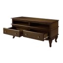 Ver imagem 4 de Rack para TV em Madeira 148cm 2 Gavetas 2 Nichos Pés Luiz Xv Genebra Clean 5164 - Capuccino