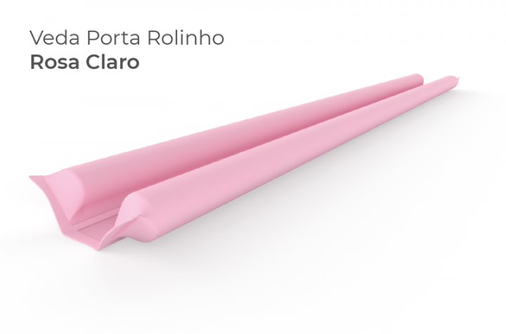 Protetor Veda Porta Impermeavel Rolinho contra Inseto 80cm:rosa Claro/80cm - 1