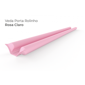 Protetor Veda Porta Impermeavel Rolinho contra Inseto 80cm:rosa Claro/80cm