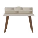 Ver imagem 5 de Conjunto 2 Peças com Escrivaninha 120cm e Estante para Livros com 5 Prateleiras Off White Cedo Marrom