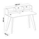 Ver imagem 7 de Conjunto 2 Peças com Escrivaninha 120cm e Estante para Livros com 5 Prateleiras Off White Cedo Marrom