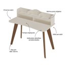 Ver mais imagens de Conjunto 2 Peças com Escrivaninha 120cm e Estante para Livros com 5 Prateleiras Off White Cedo Marrom