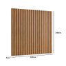 Painel Ripado Decorativo 320cm X 240cm em Madeira Mdf Cor:louro - 2