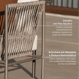 Conjunto Jardim e Varanda 1 Sofá 1 Poltrona 1 Champanheira 1 Mesinha Refúgio Cabecasa Madeiramadeira - 9