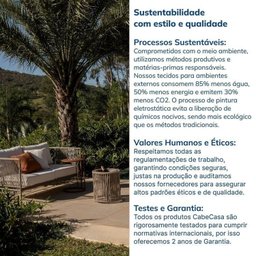 Conjunto Jardim e Varanda 1 Sofá 1 Poltrona 1 Champanheira 1 Mesinha Refúgio Cabecasa Madeiramadeira - 13