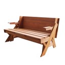 Ver imagem 5 de Banco que Vira Mesa 1,80 Metros 6 Lugares, em Cera, Madeira Maciça e Eucalipto