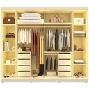 Ver imagem 2 de Guarda Roupa Casal Cumaru 6 Portas Reflecta com LED e Pés Yescasa