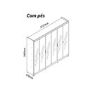 Ver imagem 3 de Guarda Roupa Casal Cumaru 6 Portas Reflecta com LED e Pés Yescasa