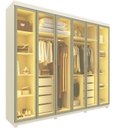 Ver imagem 4 de Guarda Roupa Casal Cumaru 6 Portas Reflecta com LED e Pés Yescasa