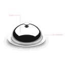 Ver imagem 2 de Cloche Brinox Arienzo Ø 24 Cm em Aço Inox