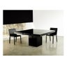 Mesa de Jantar Quadrada Laca Preta 1,60x1,60 com Vidro Preto - 2