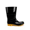Bota de Pvc Cano Médio com Forro Preta com Solado Amarelo Crival - Ca: 50964 - 1