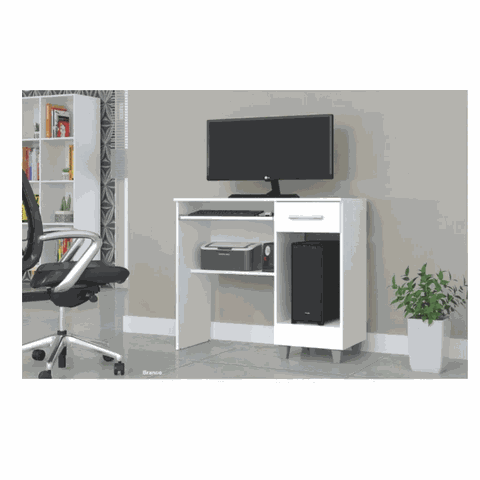 Mesa P/ Computador Zambe - Magno Móveis:branco