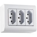 Ver imagem 2 de Caixa de Sobrepor com 3 Tomadas 2P+T 20 A 250 V Tramontina LizFlex Branca