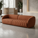 Ver imagem 3 de Sofá Orgânico Oslo 252cm Linho Premium Design Curvo Minimalista Escandinavo para Sala de Estar Luxo:
