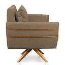 Ver imagem 6 de Kit 02 Poltronas Giratória Mari Suede Marrom Rato