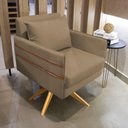 Ver mais imagens de Kit 02 Poltronas Giratória Mari Suede Marrom Rato