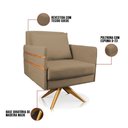 Ver imagem 5 de Kit 02 Poltronas Giratória Mari Suede Marrom Rato