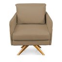 Ver imagem 7 de Kit 02 Poltronas Giratória Mari Suede Marrom Rato