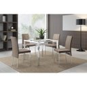 Ver imagem 3 de Mesa Tampo em Vidro Quadrada Continental Carraro
