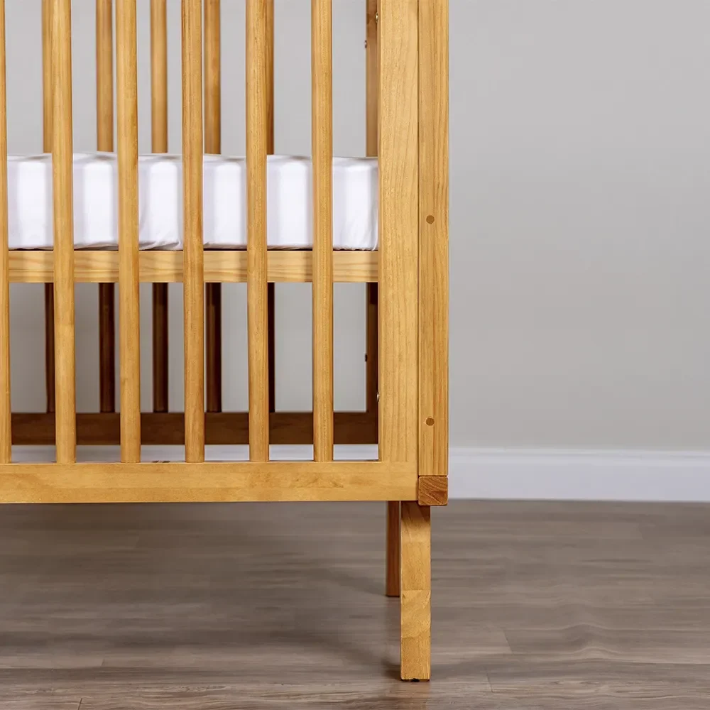 Berço Zig | Americano 2 em 1 | Detalhes em Madeira | Branco:sem/madeira-natural-mel - 11