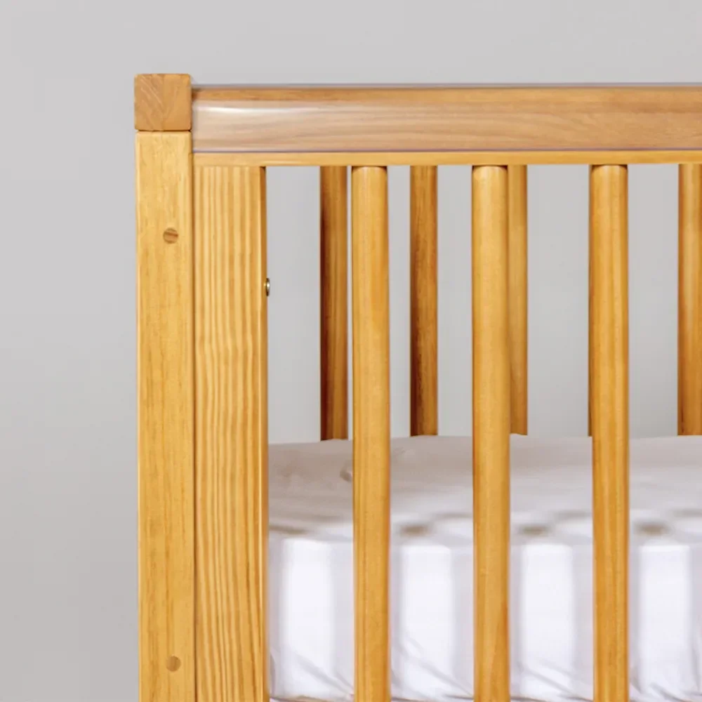 Berço Zig | Americano 2 em 1 | Detalhes em Madeira | Branco:sem/madeira-natural-mel - 10