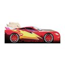 Ver imagem 3 de Caminha Carro Infantil Juvenil Estilo Corrida com Proteção Lateral para Quarto Menino - Vermelha