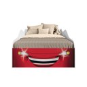 Ver imagem 4 de Caminha Carro Infantil Juvenil Estilo Corrida com Proteção Lateral para Quarto Menino - Vermelha