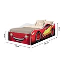 Ver imagem 5 de Caminha Carro Infantil Juvenil Estilo Corrida com Proteção Lateral para Quarto Menino - Vermelha