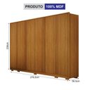 Ver imagem 6 de Guarda Roupa Casal Ares 6 Portas Cinamomo com Cômoda Rubi 4 Gavetas Cinamomo Off-white – Leifer