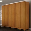 Ver imagem 3 de Guarda Roupa Casal Ares 6 Portas Cinamomo com Cômoda Rubi 4 Gavetas Cinamomo Off-white – Leifer