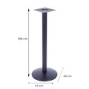 Ver imagem 5 de Mesa Bistrô Zeta Ferro Preto 111,50 Cm Alt Base Disco Tampo Mdp Redondo 80 Cm Larg X 2,50 Cm Samba