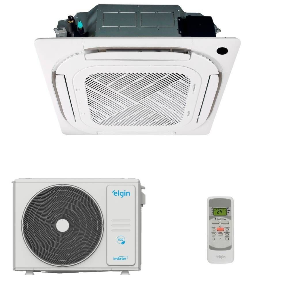 Ar Condicionado Split Cassete Elgin Eco Inverter 18000 Btus Quente e Frio 220v kvqe18c2ca - 1