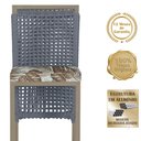 Ver imagem 3 de 3 Banqueta em Alumínio Roma Fendi Corda Náutica Tecido 6