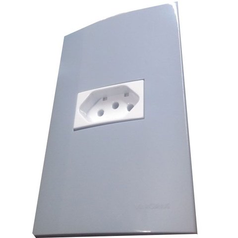 Conjunto 4x2 Linha Sleek Gris MarGirius 1 Tomada 2P+T 20 A + tomada USB 1A separadas