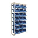 Ver imagem 1 de Kit Estante Mais Gaveteiro Numero 7 21 Pecas Azul Presto Org