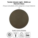 Ver imagem 5 de Sofa Cama 2 Lugares 185 Cm Duda Veludo Light B256 Milani Store Marrom Claro
