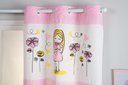 Ver imagem 2 de Cortina Infantil Estampada Menininha 2,00x1,70m Rosa FASTLAR CORTINA DE COZINHA